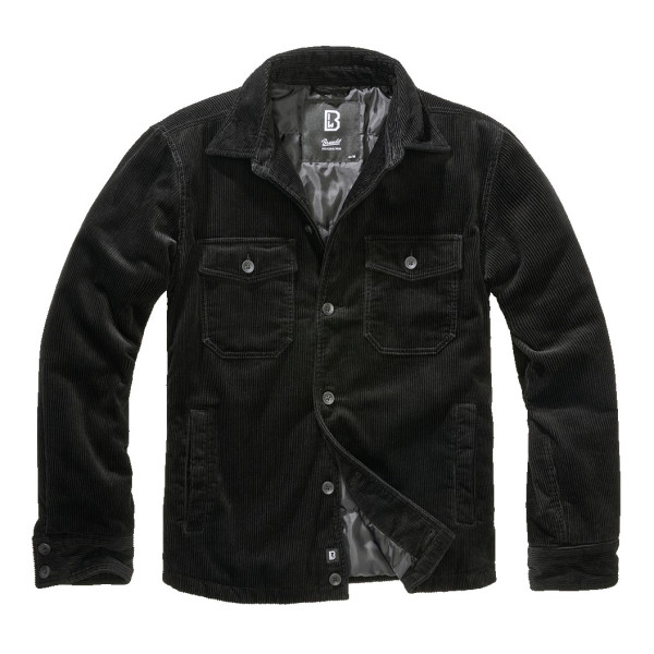 Veste en Velours Côtelée Noire Brandit