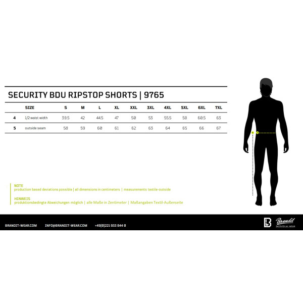 Short Brandit Security BDU Ripstop - Short Sécurité