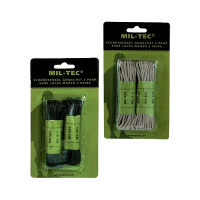 Lacets Cirés Mil-Tec - Accessoires chaussures sur Quaerius