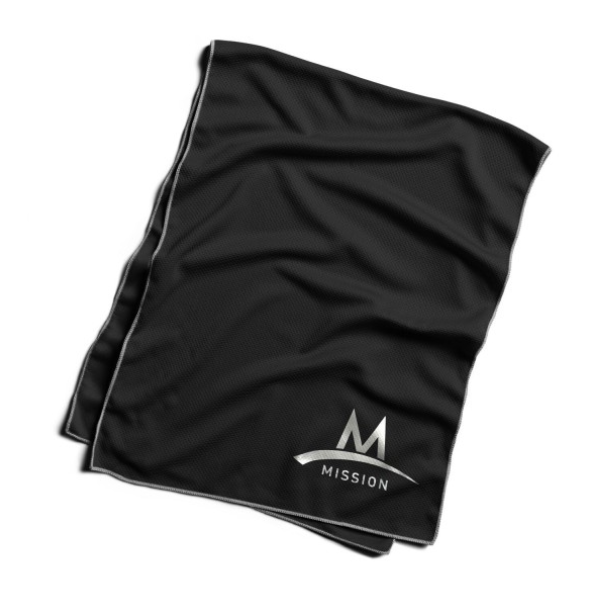 Serviette Rafraichissante  Techknit Noir Enduracool Mission