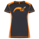 T-shirt Voyages Nature D-DAY Noir et Orange Fluo - T-shirt Femme