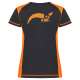T-shirt Voyages Nature D-DAY Noir et Orange Fluo - T-shirt Femme