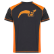 T-shirt Voyages Nature D-DAY Noir et Orange Fluo - T-shirt Homme