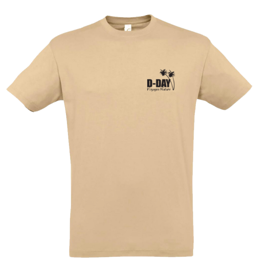 T-shirt Voyages Nature D-DAY - T-shirt Beige en Coton