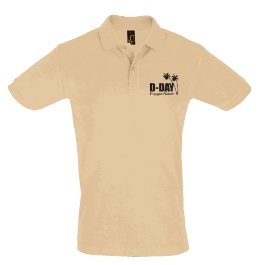 Polo Beige Homme Voyages Nature D-DAY