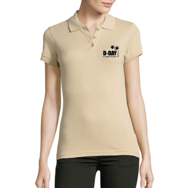 Polo Beige Femme Voyages Nature D-DAY