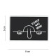 Patch 3D PVC Kilroy Was Here Noir 101 INC - Velcro, motif humoristique