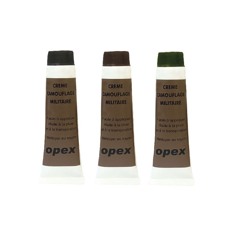 Lot de 3 Tubes de Camouflage OPEX - camouflage militaire tenue militaire Quaerius