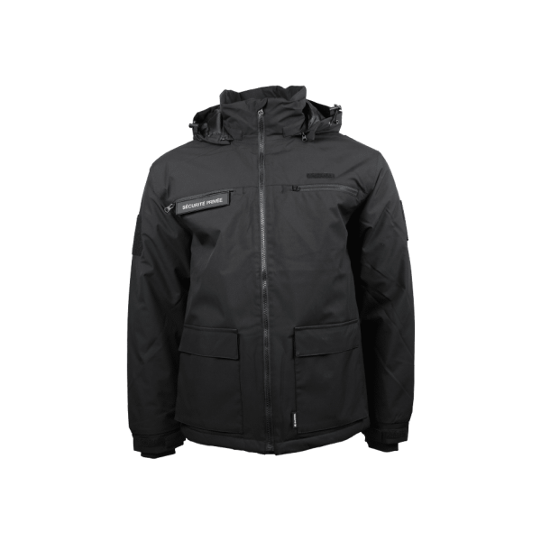 Blouson Sécurité Privée Safetek Noir avec Bandes Rétro-réfléchissantes GK Pro  