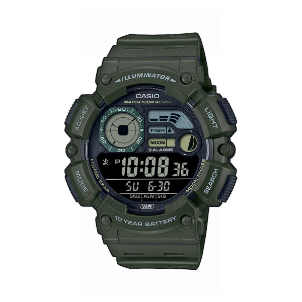Montre Tactique Militaire WS-1500H-3BVEF Résine Verte CASIO 
