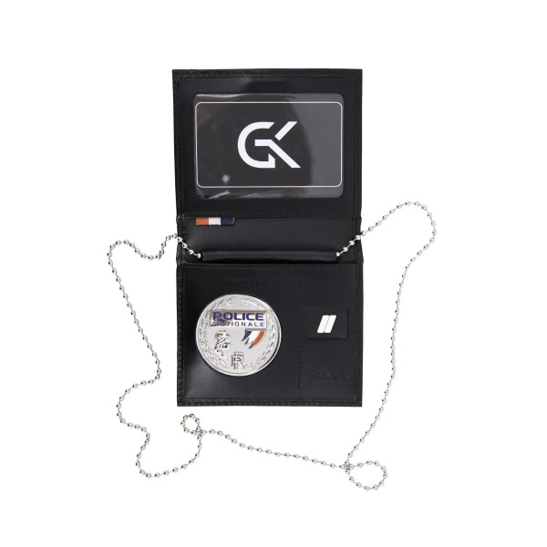 Porte-Cartes Police avec Emplacements Grade et Médaille sous Chaîne GK Pro 