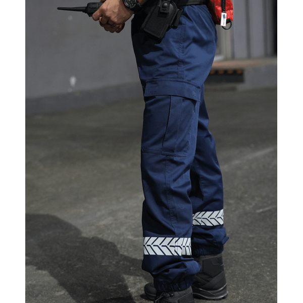 Pantalon Sécurité Privée Marine avec Bandes HV Safetek GK PRO  