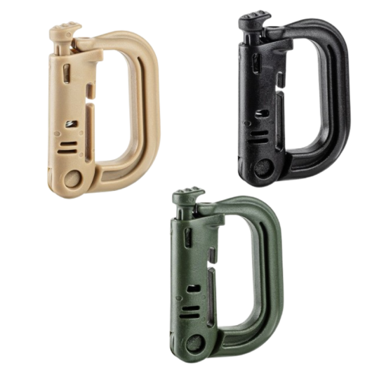 Mousqueton D-ring avec fixation pour passant M.O.L.L.E. A10 Equipment