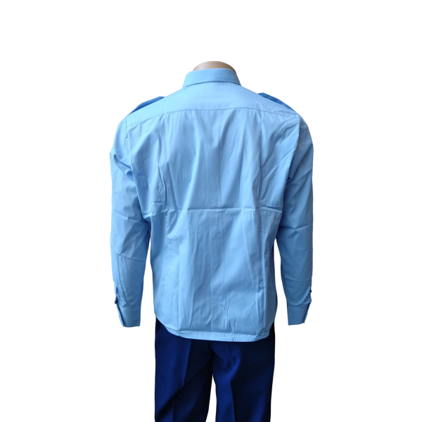 Chemise Pattes Et Poches Femme Bleu Ciel En Destockage