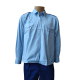 Chemise Pattes Et Poches Femme Bleu Ciel En Destockage