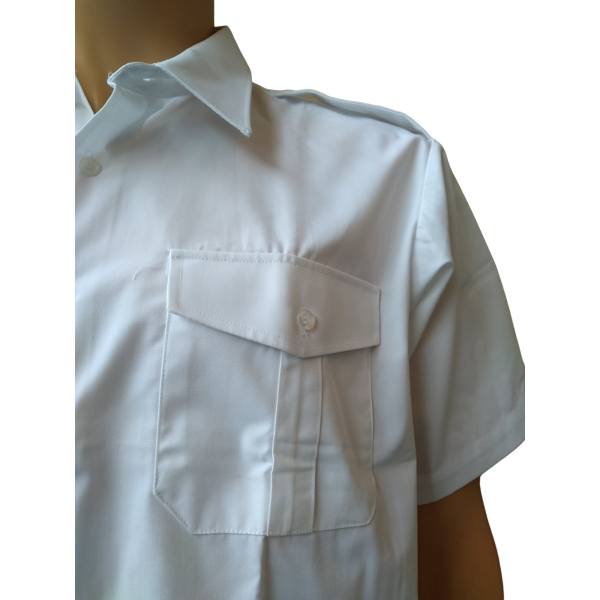 Chemise Homme Pattes Et Poches Blanche En Destockage