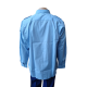 Chemise Homme Manches Longues Bleu Ciel Pattes Et Poches En Destockage