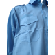 Chemise Homme Manches Longues Bleu Ciel Pattes Et Poches En Destockage