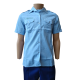 Chemisette Col Plastron Femme Bleu Ciel En Destockage