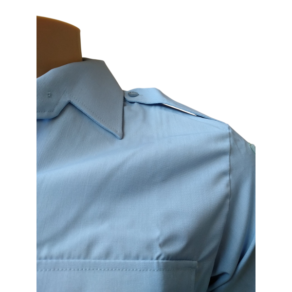 Chemisette Col Plastron Femme Bleu Ciel En Destockage