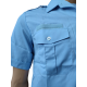 Chemisette Col Plastron Femme Bleu Ciel En Destockage