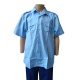 Chemisette Col Plastron Homme Bleu Ciel En Destockage