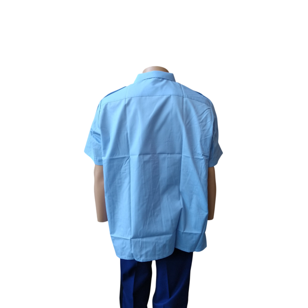Chemisette Col Plastron Homme Bleu Ciel En Destockage