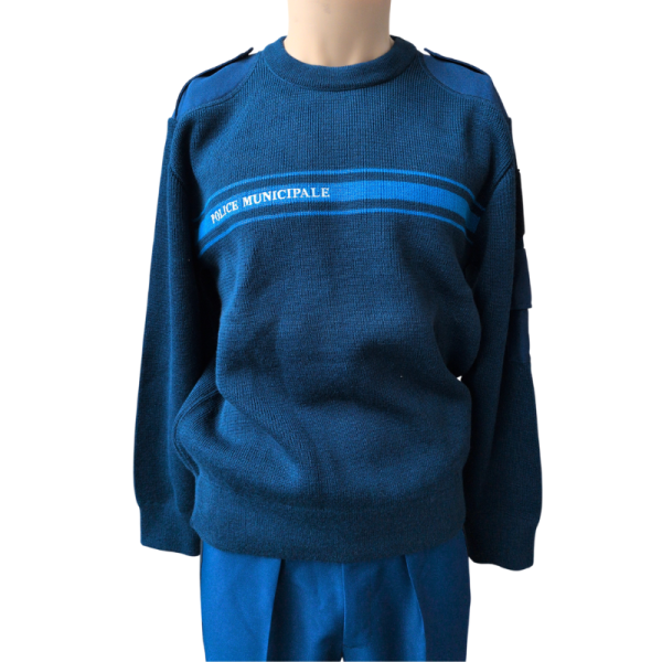 Pull Police Municipale Acrylique Et Laine En Destockage