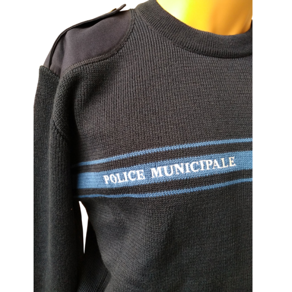 Pull Police Municipale Acrylique Et Laine En Destockage