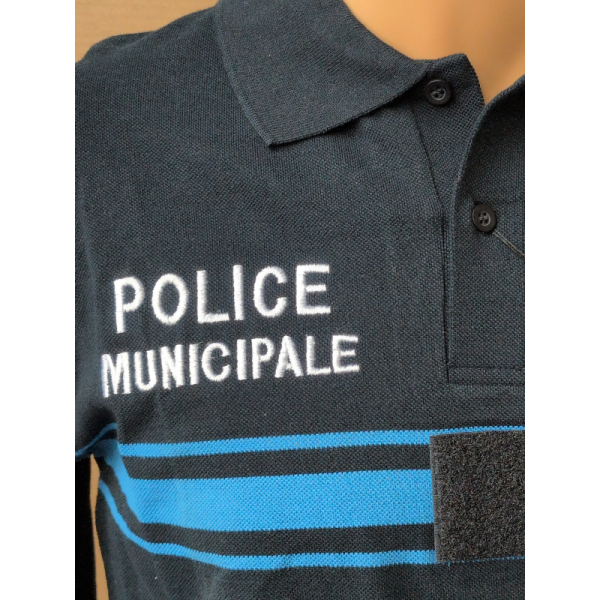 Polo Manches Longues Police Municipale En Destockage