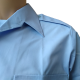 Chemisette Col Plastron Homme Bleu Ciel Motard En Destockage
