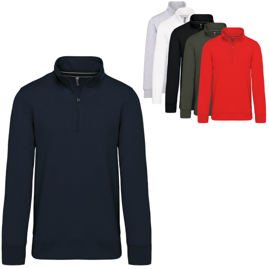 Sweat-shirt Col Zippé Kariban