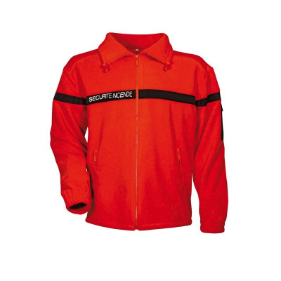 Blouson polaire Sécurité Incendie rouge