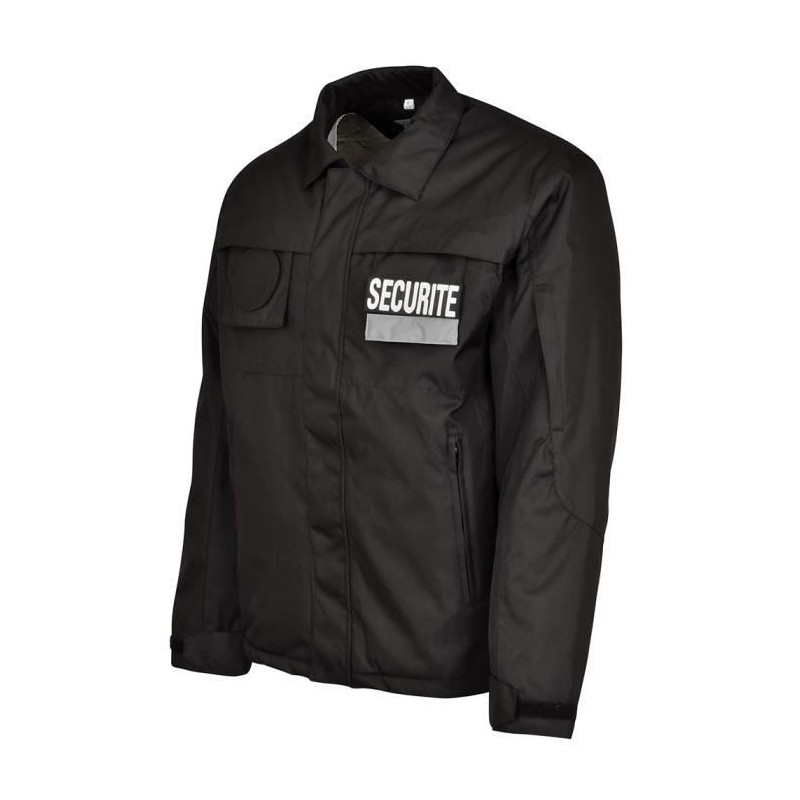 Blouson Agent de Sécurité Noire Homme - Vêtement Sécurité Privé Quaerius