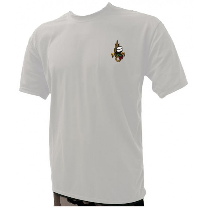 Taille L T-Shirt bariolé camouflage avec écusson brodé LÉGION ÉTRANGÈRE 104 