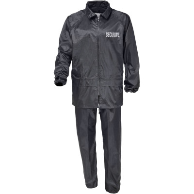 Tenue de Pluie Securité Noir Cityguard - Vêtement Agent de Sécurité Cityguard Quaerius