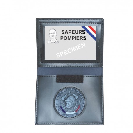 Porte-Cartes 3 Volets Unique Emplacement Médaille - Accessoires Equipements Porte-Feuilles Pompiers Quaerius 