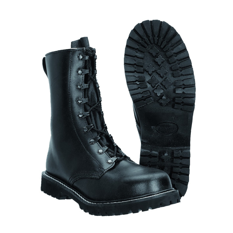 Rangers BW Para Noires - Bottes Militaires Cuir Quaerius